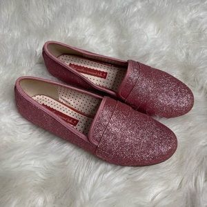 B.A.I.T pink glitter loafers size 7 Wicked Glinda